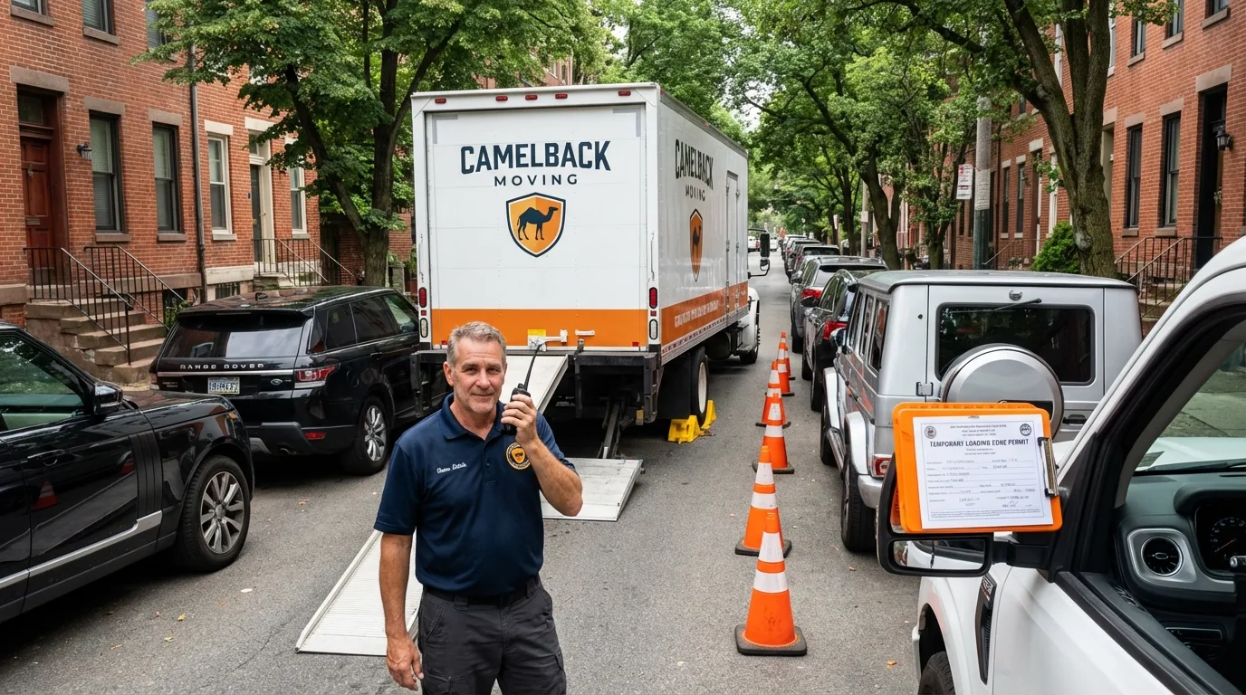 City street loading permit setup in Woodbury, CT